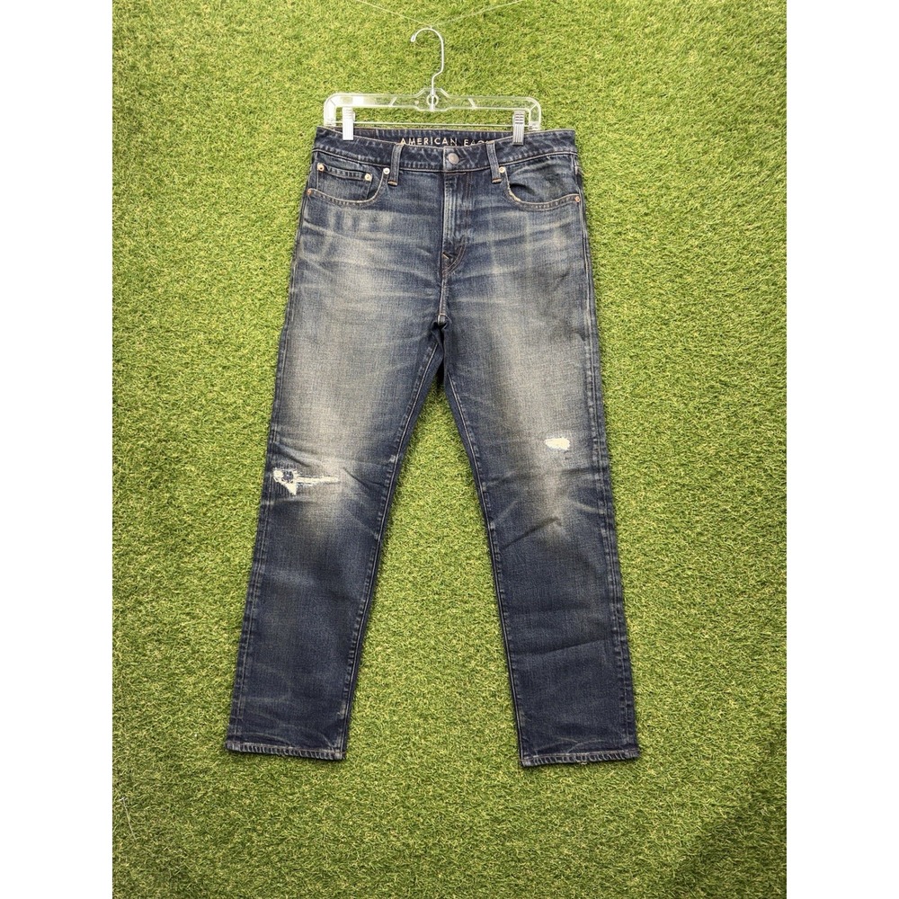 American Eagle Jeans Mens 32x32 Airflex Original Straight Leg Jeans Dark Wash